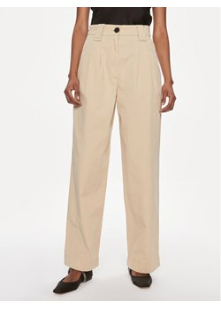 Hugo Spodnie materiałowe Hanico-1-D 50489241 Beżowy Relaxed Fit ze sklepu MODIVO w kategorii Spodnie damskie - zdjęcie 181164834