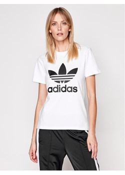 adidas T-Shirt adicolor Classics Trefoil GN2899 Biały Regular Fit ze sklepu MODIVO w kategorii Bluzki damskie - zdjęcie 181164872