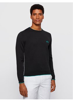 Boss Sweter Riston 50440679 Czarny Regular Fit ze sklepu MODIVO w kategorii Swetry męskie - zdjęcie 181164924