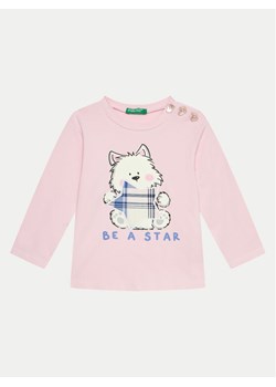 United Colors Of Benetton Bluzka 3P4ZG10FV Różowy Regular Fit ze sklepu MODIVO w kategorii Bluzki dziewczęce - zdjęcie 181164980