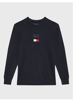 Tommy Hilfiger Sweter Flag KB0KB07973 D Granatowy Regular Fit ze sklepu MODIVO w kategorii Swetry chłopięce - zdjęcie 181165082