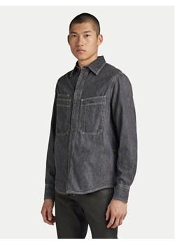 G-Star Raw Koszula jeansowa Nimes D23009-D540 Szary Regular Fit ze sklepu MODIVO w kategorii Koszule męskie - zdjęcie 181165331