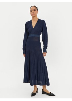Pinko Sukienka dzianinowa Bastet 104442 A28U Granatowy Regular Fit ze sklepu MODIVO w kategorii Sukienki - zdjęcie 181165432