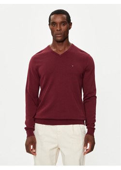 Tommy Hilfiger Sweter MW0MW14745 Bordowy Regular Fit ze sklepu MODIVO w kategorii Swetry męskie - zdjęcie 181165552