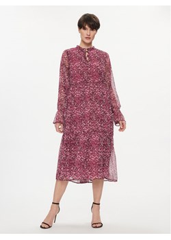 Pieces Sukienka codzienna Navi 17127837 Bordowy Regular Fit ze sklepu MODIVO w kategorii Sukienki - zdjęcie 181165604