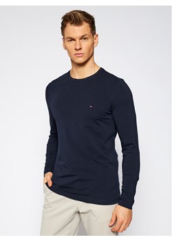 Tommy Hilfiger Longsleeve Stretch Tee MW0MW10804 Granatowy Slim Fit ze sklepu MODIVO w kategorii T-shirty męskie - zdjęcie 181165704