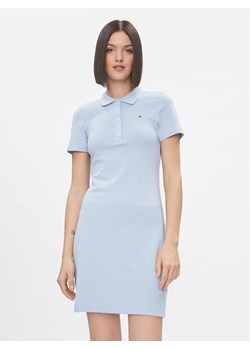Tommy Hilfiger Sukienka codzienna 1985 WW0WW37853 Błękitny Slim Fit ze sklepu MODIVO w kategorii Sukienki - zdjęcie 181165730