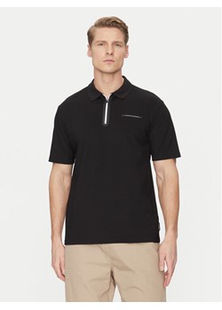 Jack&Jones Polo Fusion 12273127 Czarny Regular Fit ze sklepu MODIVO w kategorii T-shirty męskie - zdjęcie 181165803