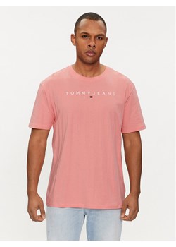 Tommy Jeans T-Shirt Linear Logo DM0DM17993 Różowy Regular Fit ze sklepu MODIVO w kategorii T-shirty męskie - zdjęcie 181165851