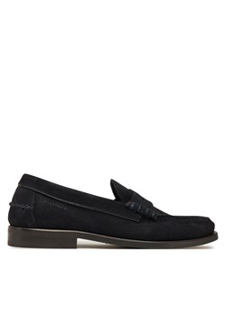 Tommy Hilfiger Mokasyny Classic Hilfiger Suede Loafer FM0FM05363 Granatowy ze sklepu MODIVO w kategorii Mokasyny męskie - zdjęcie 181165860