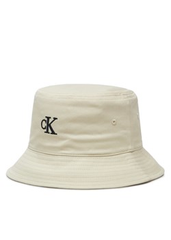 Calvin Klein Jeans Kapelusz Embroidered Monogram Bucket Hat LV04K5020G Biały ze sklepu MODIVO w kategorii Kapelusze damskie - zdjęcie 181165910