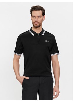 KARL LAGERFELD Polo 745080 541200 Czarny Regular Fit ze sklepu MODIVO w kategorii T-shirty męskie - zdjęcie 181165984