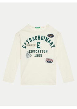 United Colors Of Benetton Bluzka 3I1XC10JH Écru Regular Fit ze sklepu MODIVO w kategorii Bluzki dziewczęce - zdjęcie 181166000