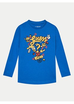 Guess Bluzka N4YI13 K8HM4 Niebieski Regular Fit ze sklepu MODIVO w kategorii T-shirty chłopięce - zdjęcie 181166021