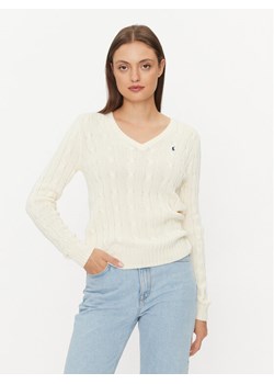 Polo Ralph Lauren Sweter 211891641009 Écru Regular Fit ze sklepu MODIVO w kategorii Swetry damskie - zdjęcie 181166050