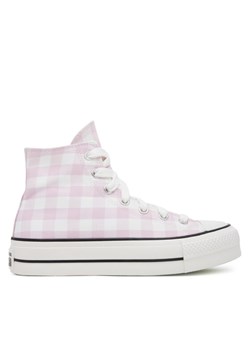 Converse Trampki Chuck Taylor All Star Lift Platform Gingham A13663C Różowy ze sklepu MODIVO w kategorii Trampki damskie - zdjęcie 181166571