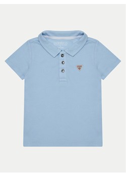 Guess Polo N2GP03 KAPY0 Błękitny Regular Fit ze sklepu MODIVO w kategorii T-shirty chłopięce - zdjęcie 181166723