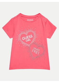 Guess T-Shirt K4BI01 J1314 Różowy Regular Fit ze sklepu MODIVO w kategorii Bluzki dziewczęce - zdjęcie 181166890
