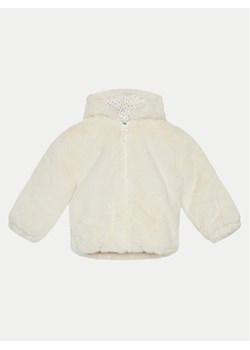 United Colors Of Benetton Futro 2A4SGN03G Écru Regular Fit ze sklepu MODIVO w kategorii Płaszcze dziewczęce - zdjęcie 181167343