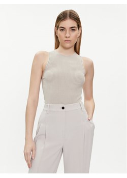 Calvin Klein Top K20K206506 Biały Slim Fit ze sklepu MODIVO w kategorii Bluzki damskie - zdjęcie 181167412