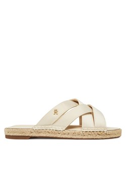 Tommy Hilfiger Espadryle Satin Espadrille Mule FW0FW08502 Beżowy ze sklepu MODIVO w kategorii Espadryle damskie - zdjęcie 181167542