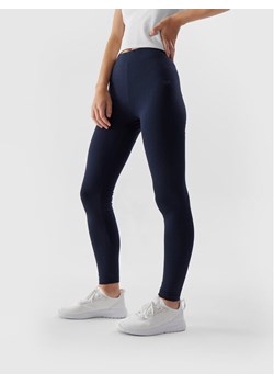 4F Legginsy 4FAW23TTIGF108 Granatowy Regular Fit ze sklepu MODIVO w kategorii Spodnie damskie - zdjęcie 181167561