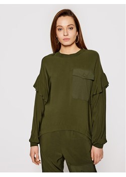 TWINSET Bluzka 211TT2163 Zielony Regular Fit ze sklepu MODIVO w kategorii Bluzki damskie - zdjęcie 181167633