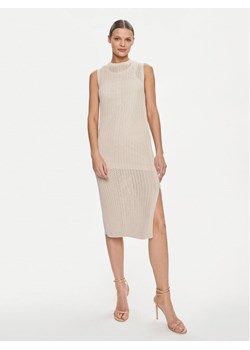 Marella Sukienka dzianinowa Lisetta 2413621015 Beżowy Regular Fit ze sklepu MODIVO w kategorii Sukienki - zdjęcie 181167890
