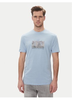 Armani Exchange T-Shirt XM000555 AF10358 U9360 Błękitny Regular Fit ze sklepu MODIVO w kategorii T-shirty męskie - zdjęcie 181167963