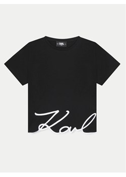 Karl Lagerfeld Kids T-Shirt Z30212 S Czarny Regular Fit ze sklepu MODIVO w kategorii T-shirty chłopięce - zdjęcie 181168114