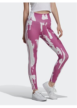 adidas Legginsy THEBE MAGUGU HK5195 Fioletowy Tight Fit ze sklepu MODIVO w kategorii Spodnie damskie - zdjęcie 181168281