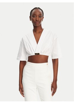 Elisabetta Franchi Bluzka CA12452E2 100 Biały Regular Fit ze sklepu MODIVO w kategorii Bluzki damskie - zdjęcie 181168550