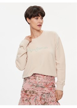 Pepe Jeans Bluza Lana PL581430 Écru Regular Fit ze sklepu MODIVO w kategorii Bluzy damskie - zdjęcie 181168582