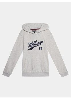 Tommy Hilfiger Bluza Hilfiger Script Hoodie KB0KB08718 Szary Regular Fit ze sklepu MODIVO w kategorii Bluzy chłopięce - zdjęcie 181168584