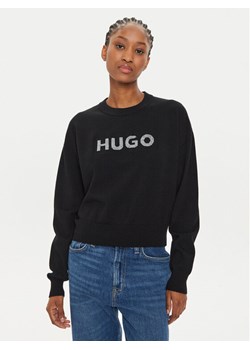 Hugo Sweter Slogerix_B 50527754 Czarny Relaxed Fit ze sklepu MODIVO w kategorii Swetry damskie - zdjęcie 181168644