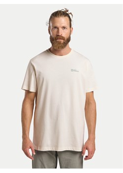 Jack Wolfskin T-Shirt Essential 1808382 Écru Regular Fit ze sklepu MODIVO w kategorii T-shirty męskie - zdjęcie 181168814