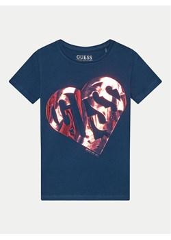 Guess T-Shirt J4YI42 K6YW4 Granatowy Regular Fit ze sklepu MODIVO w kategorii T-shirty chłopięce - zdjęcie 181168981