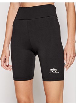 Alpha Industries Kolarki Basic Bike 116052 Czarny Slim Fit ze sklepu MODIVO w kategorii Szorty - zdjęcie 181169033