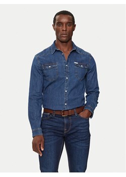 Guess Koszula jeansowa M4YH02 D3PF6 Granatowy Classic Fit ze sklepu MODIVO w kategorii Koszule męskie - zdjęcie 181169600
