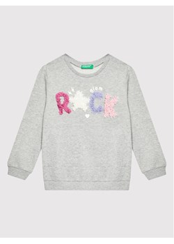United Colors Of Benetton Bluza 3J68G105C Szary Regular Fit ze sklepu MODIVO w kategorii Bluzy dziewczęce - zdjęcie 181169614