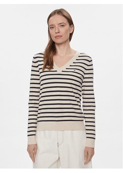 Tommy Hilfiger Sweter WW0WW40098 Beżowy Regular Fit ze sklepu MODIVO w kategorii Swetry damskie - zdjęcie 181169620