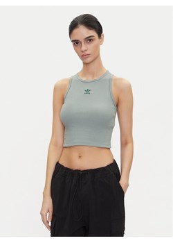 adidas Top Essentials JC9005 Zielony Slim Fit ze sklepu MODIVO w kategorii Bluzki damskie - zdjęcie 181169933