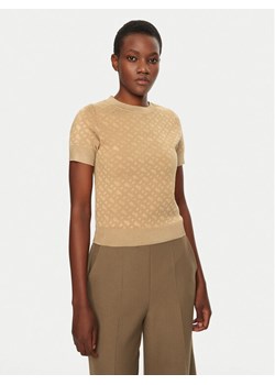 BOSS Sweter 50542290 Beżowy Regular Fit ze sklepu MODIVO w kategorii Swetry damskie - zdjęcie 181170113