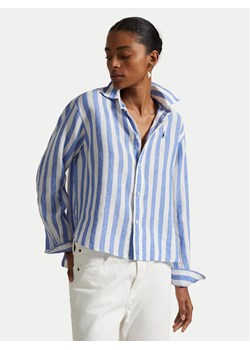 Polo Ralph Lauren Koszula 211935130008 Niebieski Relaxed Fit ze sklepu MODIVO w kategorii Koszule damskie - zdjęcie 181170232