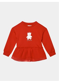 Guess Bluzka K3BQ04 KAV34 Czerwony Regular Fit ze sklepu MODIVO w kategorii Bluzki dziewczęce - zdjęcie 181171230