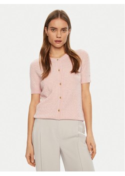 Tommy Hilfiger Kardigan WW0WW43958 Różowy Regular Fit ze sklepu MODIVO w kategorii Swetry damskie - zdjęcie 181171442