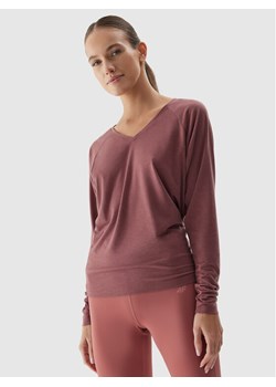 4F Bluzka 4FAW23TFLOF153 Czerwony Slim Fit ze sklepu MODIVO w kategorii Bluzki damskie - zdjęcie 181171530