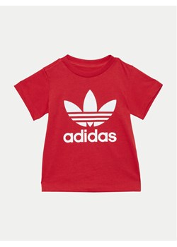 adidas T-Shirt Trefoil IX5115 Czerwony Regular Fit ze sklepu MODIVO w kategorii Koszulki niemowlęce - zdjęcie 181171613