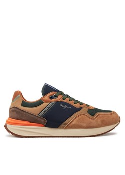 Pepe Jeans Sneakersy Buster Pro M PMS60027 Brązowy ze sklepu MODIVO w kategorii Buty sportowe męskie - zdjęcie 181171682