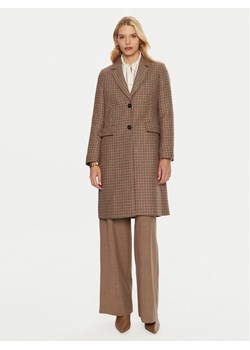 Tommy Hilfiger Płaszcz wełniany WW0WW43195 Beżowy Regular Fit ze sklepu MODIVO w kategorii Płaszcze damskie - zdjęcie 181171864